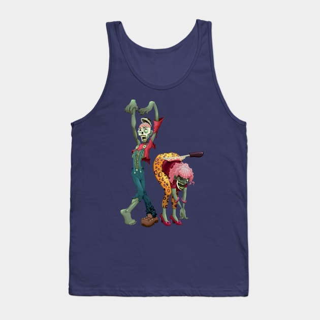 Zombie Couple Tank Top by ddraw